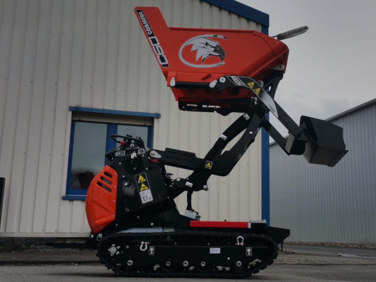MINIDUMPER CORMIDI C60HIAC BENZINA STAGE V MOT. HONDA GX270 AVV. ELETTR. CASSONE RINFORZ. RIBALT. AUTOCAR. SCARICO ALTO