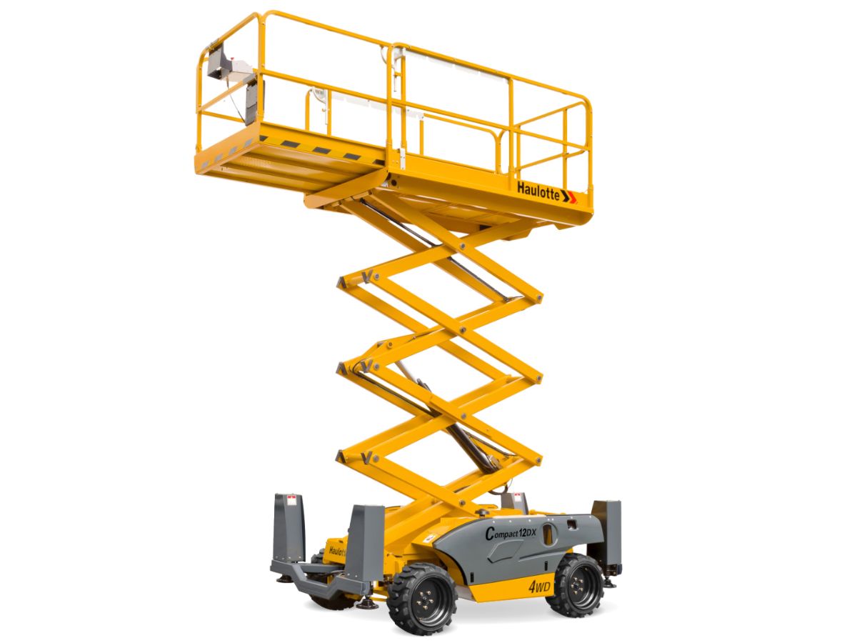 PIATTAFORMA SEMOVENTE VERTICALE A PANTOGRAFO COMPACT12 DX DIESEL HAULOTTE 