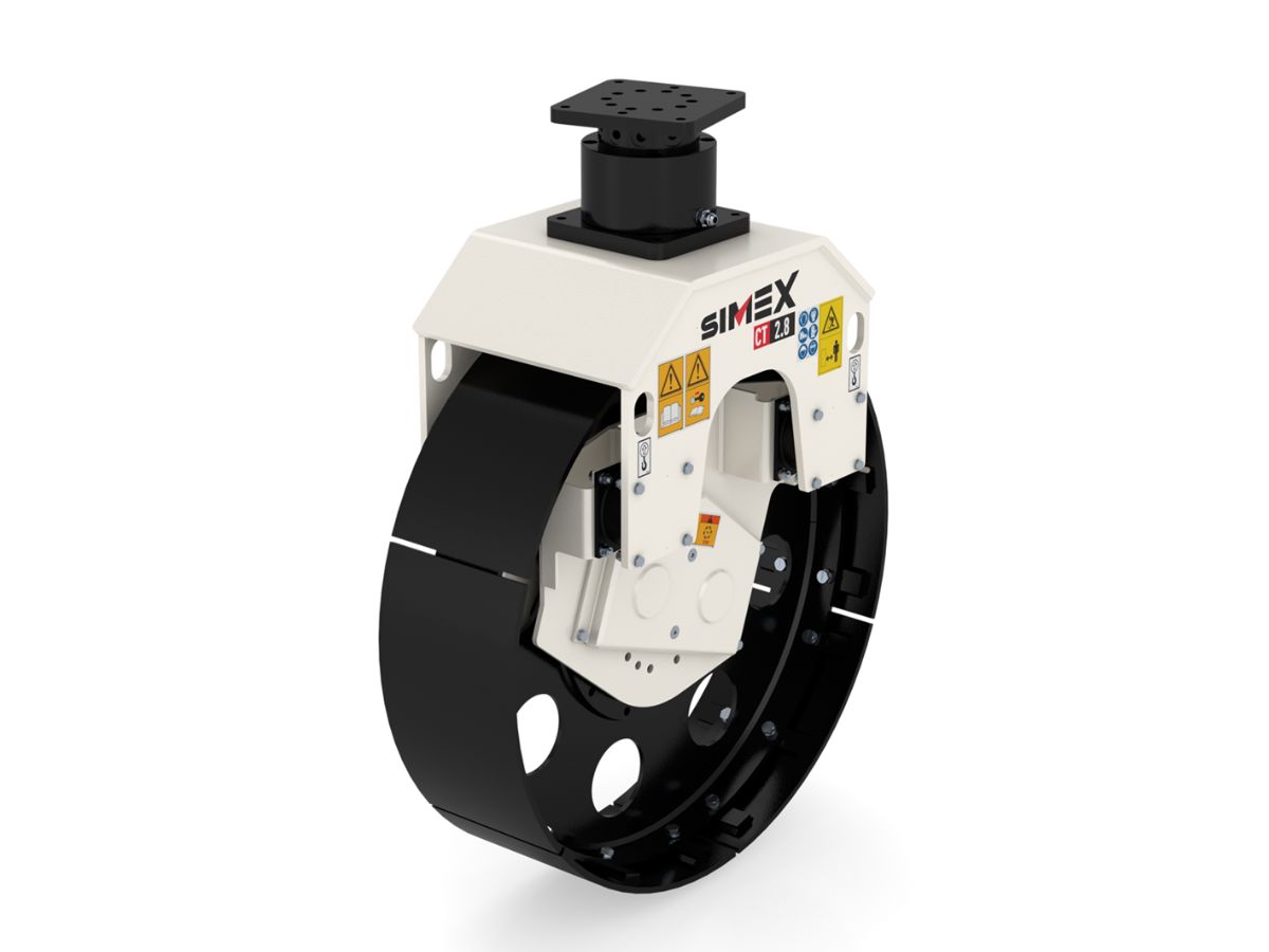 COMPATTATORE VIBRANTE A RUOTA SIMEX CT-2.8 COMPLETO DI GRUPPO VIBRANTE INTEGRATO E KIT SETTORI