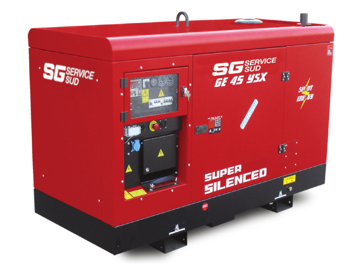 GRUPPO ELETT. SGE45YSX/EAS, 46KVA TRIFASE 1500RPM DIESEL SUPERSILENZIATO