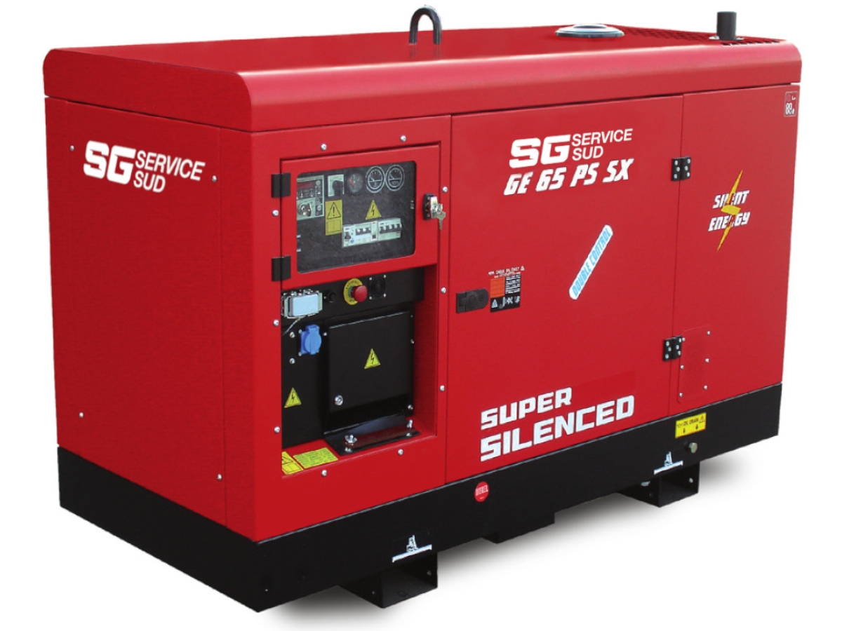 GRUPPO ELETT. SGE65PSSX/EAS, 66KVA TRIFASE 1500RPM DIESEL SUPERSILENZIATO